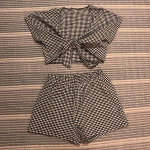 Checker Pattern Two Piece Set